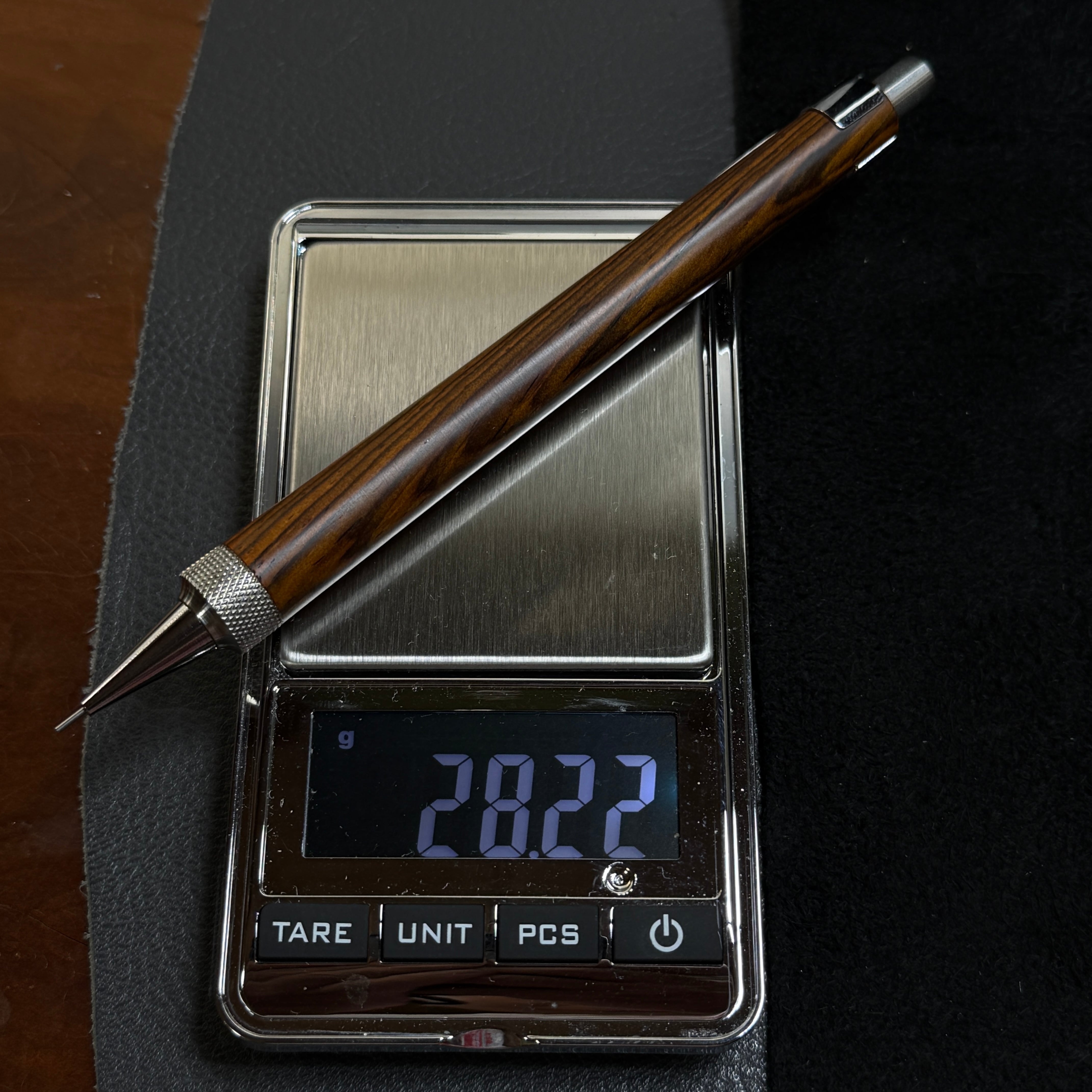 788ココボロ木製シャーペン 強低重心小Rローレット ステンレス | handwood