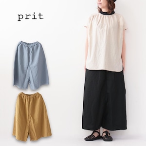 prit [プリット] リネンコットンシーチング ペンギンパンツ [P71416] リラックスパンツ・リラックスパンツ・ワイドパンツ・リネン素材・麻・綿・ゆるふわ・涼感・フリーサイズ・LADY'S [2024SS]