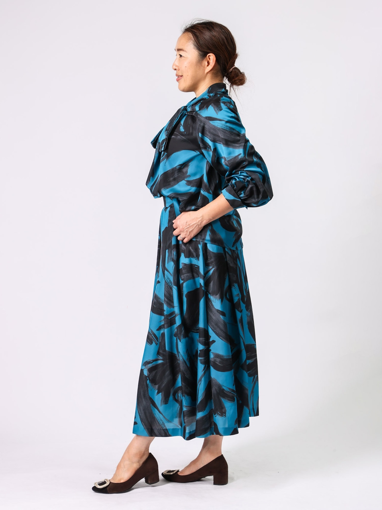 BRAHMIN(プリントタックスカート)