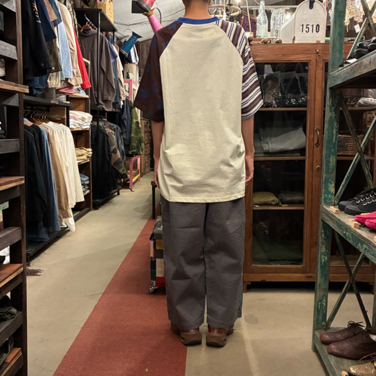 TOPANGA Lady's Telephone Graphic Asymmetric Sleeve T-Shirt 　テレフォングラフィックアシンメトリースリーブTシャツ　ホワイト　2サイズ　半袖Tシャツ　キャット　ドッグ　犬　猫　イヌ　ネコ　ユニセックス