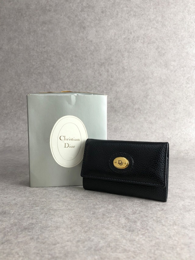 Christian Dior クリスチャン ディオール キーケース ブラック 6連 レザー vintage ヴィンテージ オールド jcym25