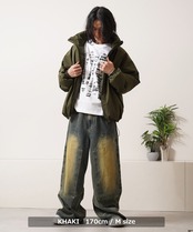 ◆シームレス ファイバー中綿 ショート スタンドジャケット◆lf-24412