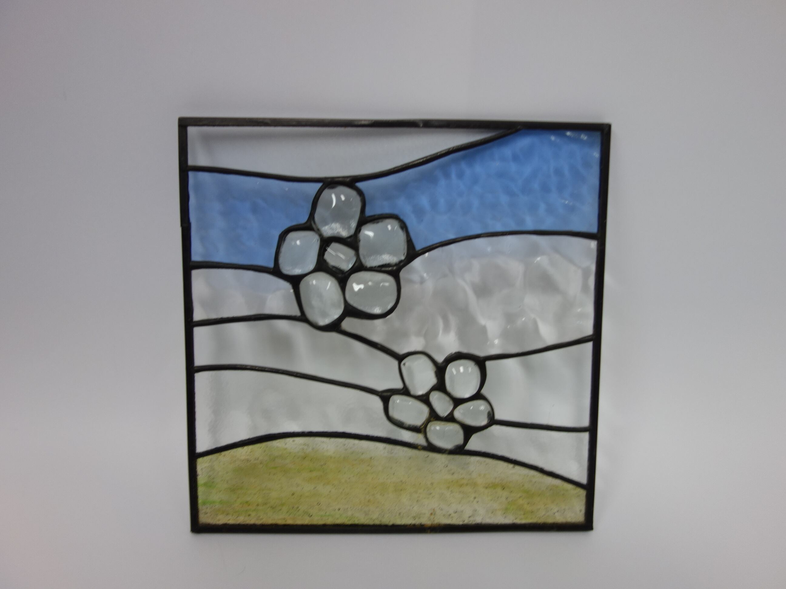 ポインセチア 小パネル | ワイズ・ワーク・ステンドグラス