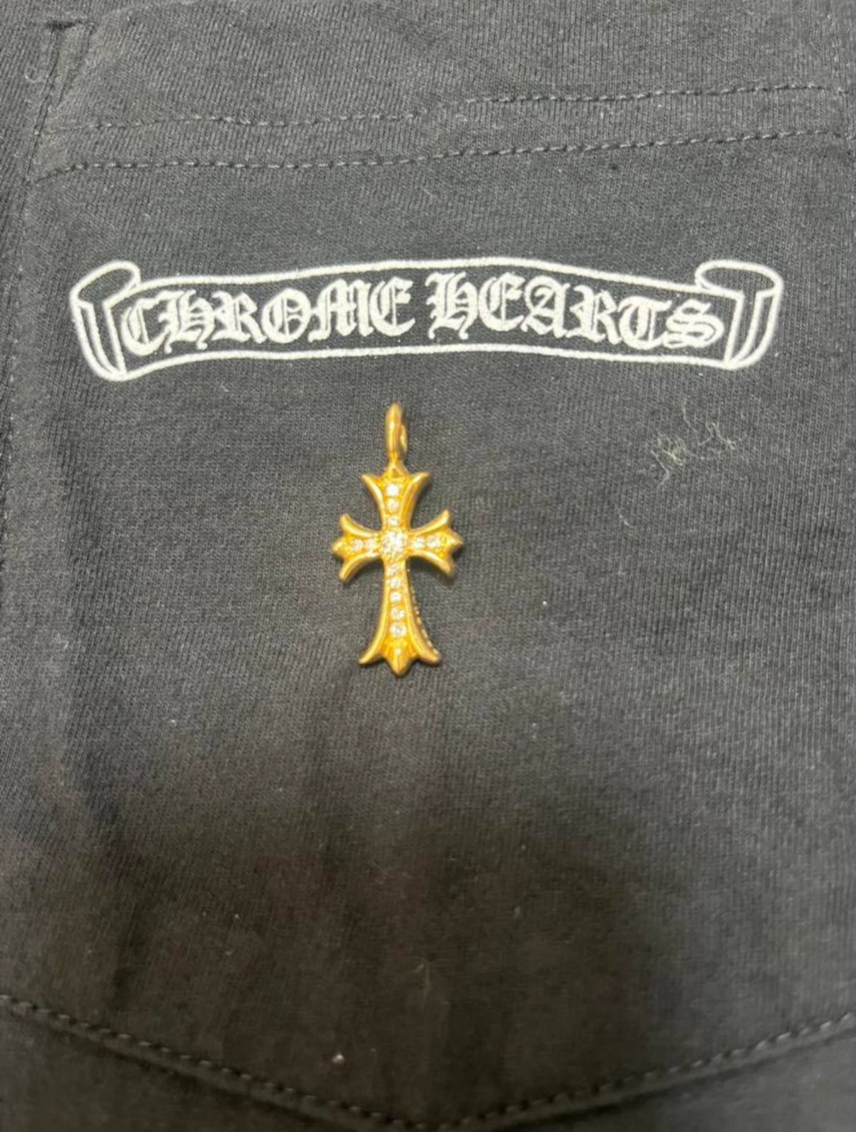CHROME HEARTS クロムハーツ 22K ダイヤモンド タイニークロスファット