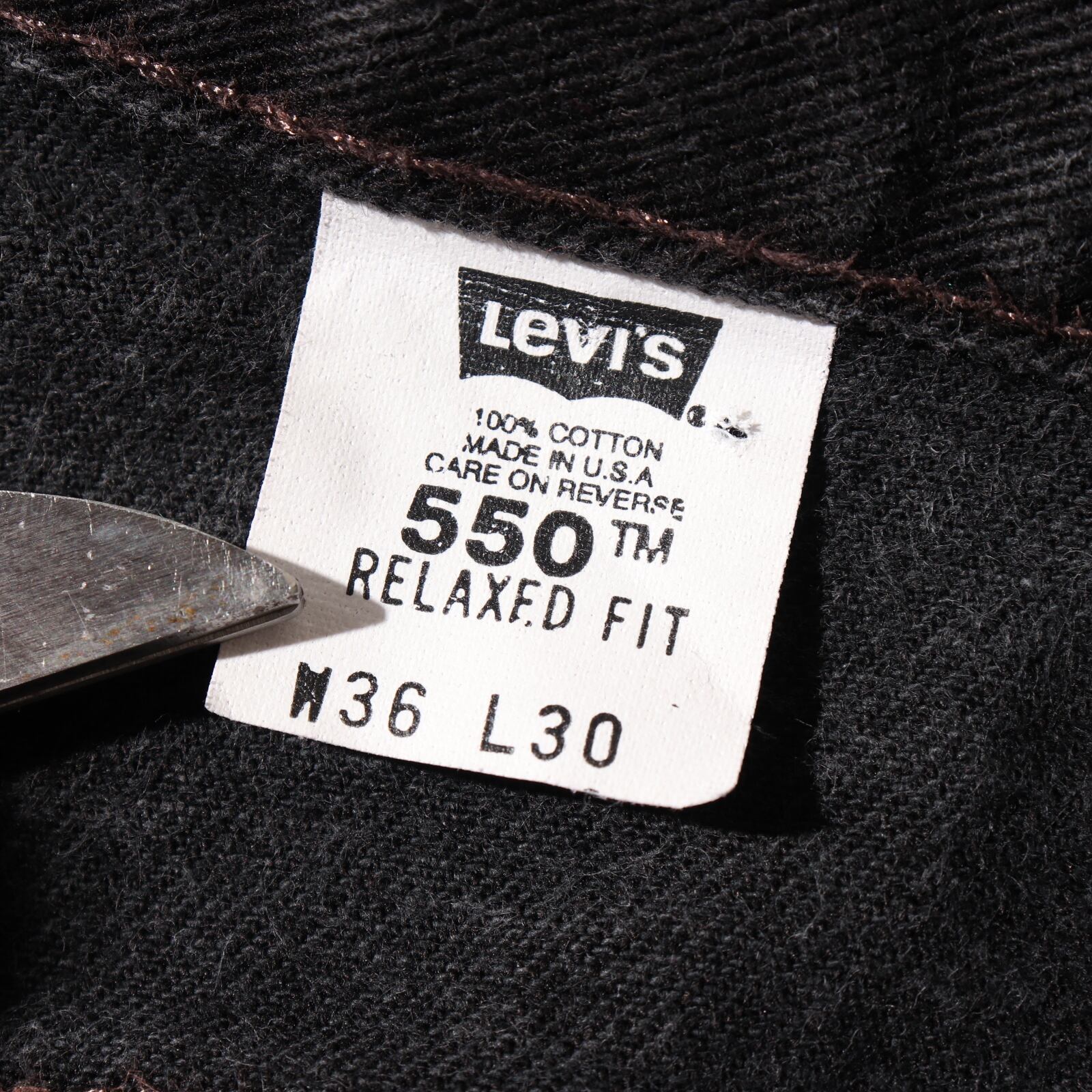 極美品 36×30 米国製 Levi’s501 サルファー ブラックデニムパンツ