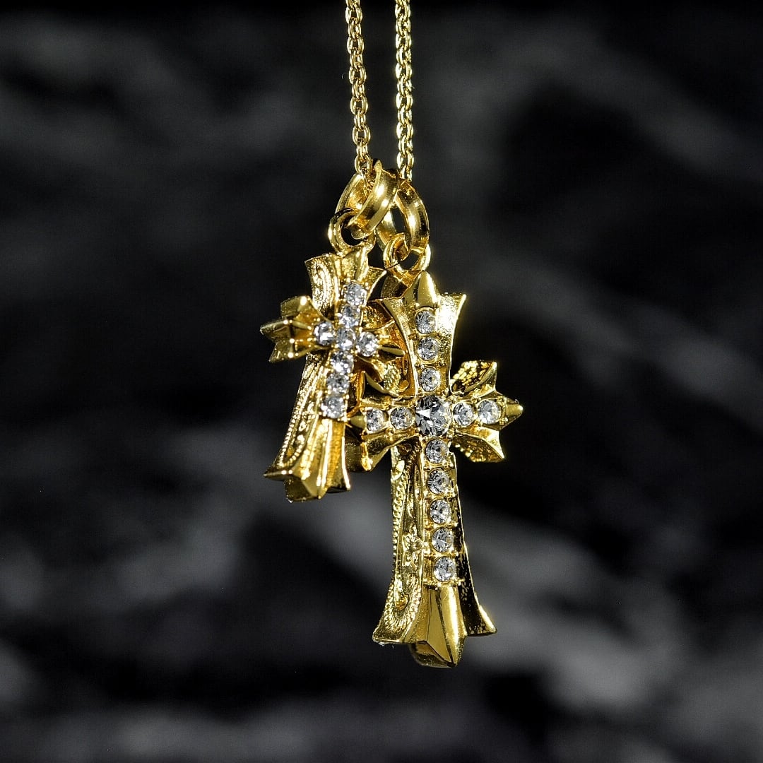 スワロフスキー】Hawaiian cross necklace 【gold】 | ✯Lucliss Jewelry✯