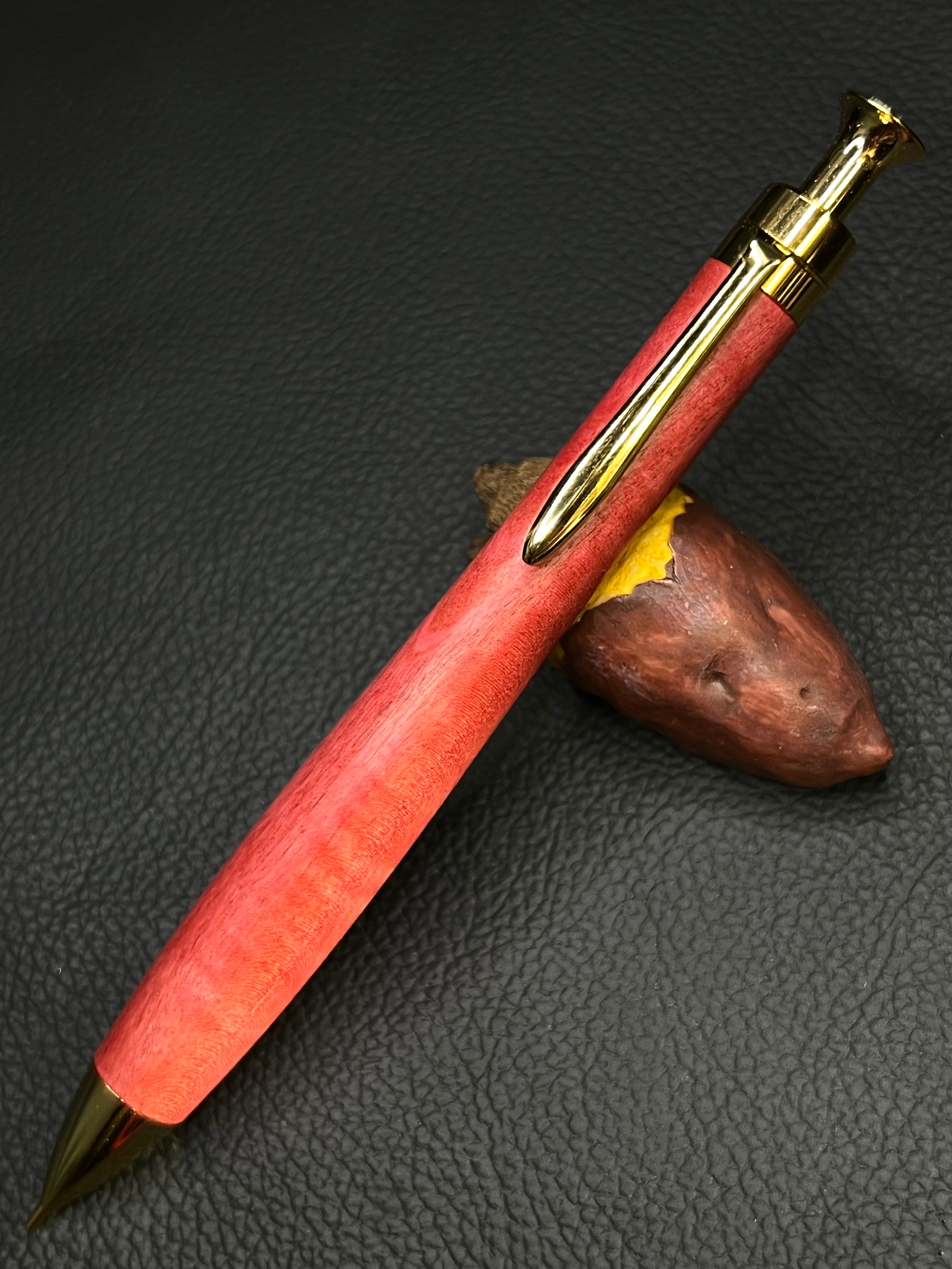 27 黒柿 極上杢 ゴールド金具 0.5シャープペンシル orボールペン