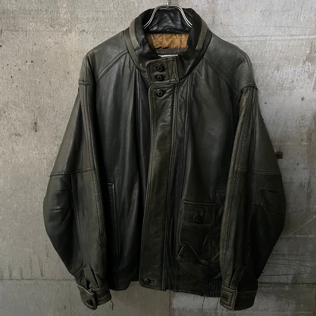 〖vintage〗A-2 realleather short blouson jacket/a-2 本革 短丈 ブルゾン ジャケット/lsize/#0513