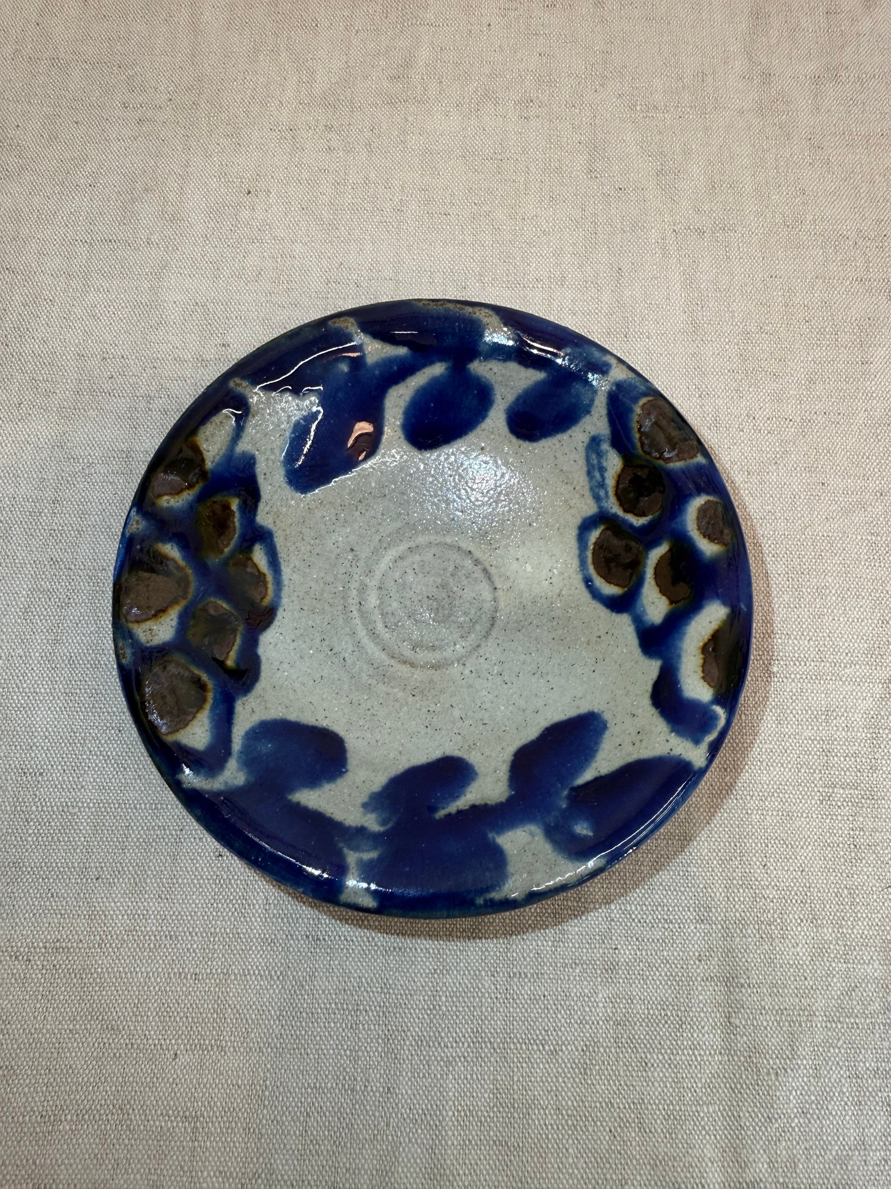 横田屋窯 4寸皿 葡萄唐草(天皿)