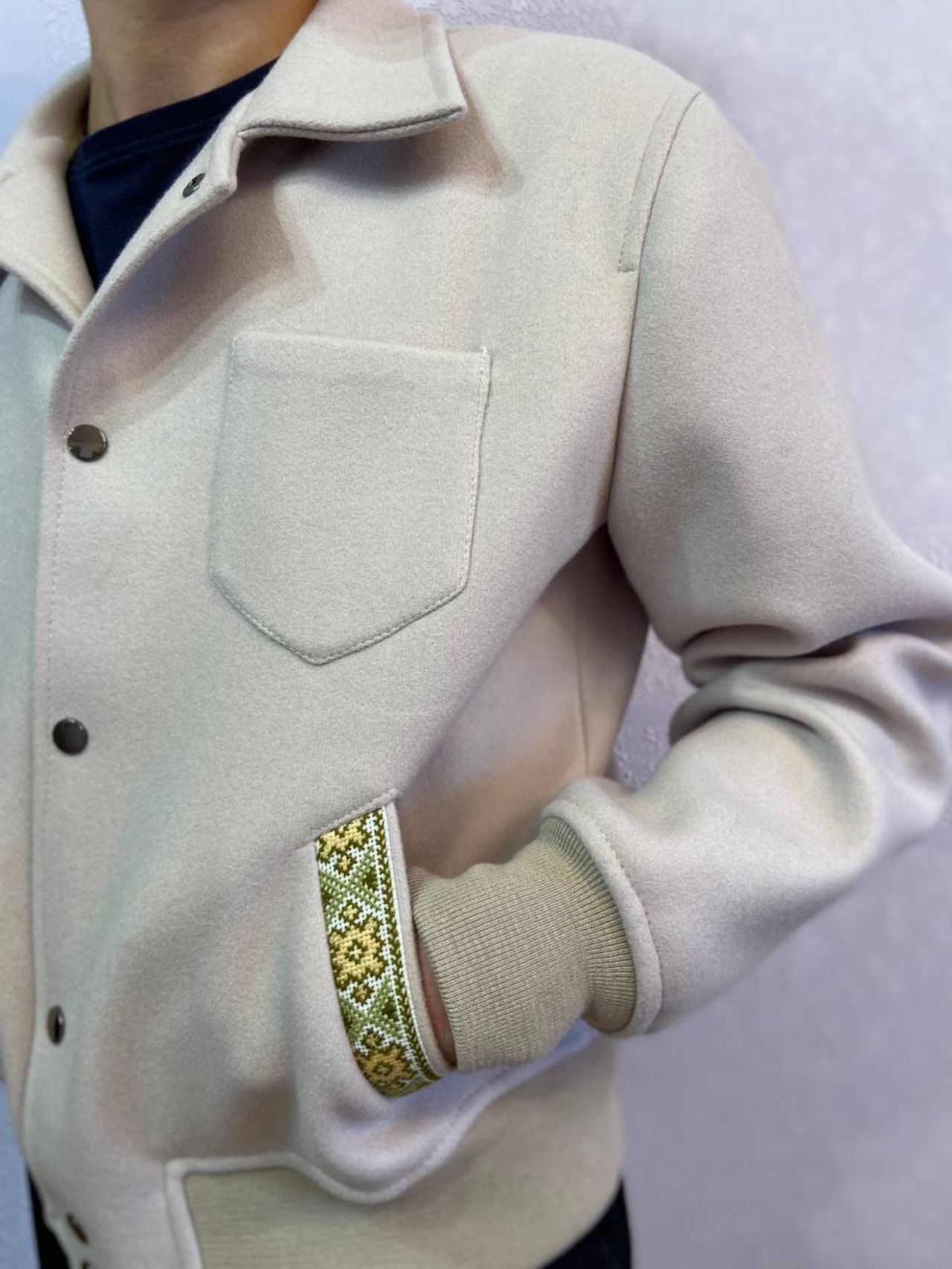 ウクライナ産カシミヤ手刺繍ジャケットコート ユニセックス - 12