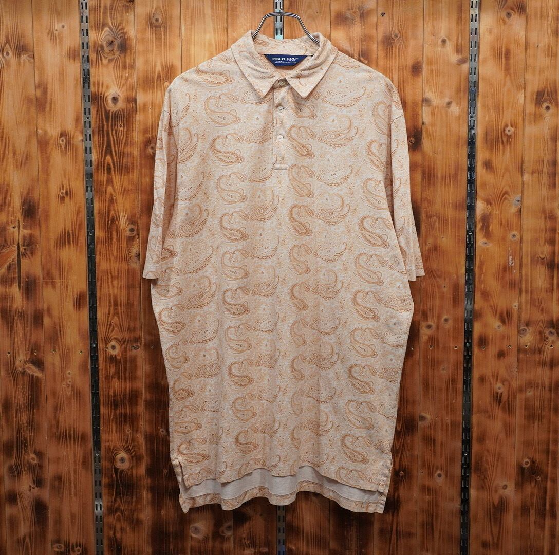 polo golf ralphlauren ペルー製 ペイズリー ポロシャツ L/ラルフローレン