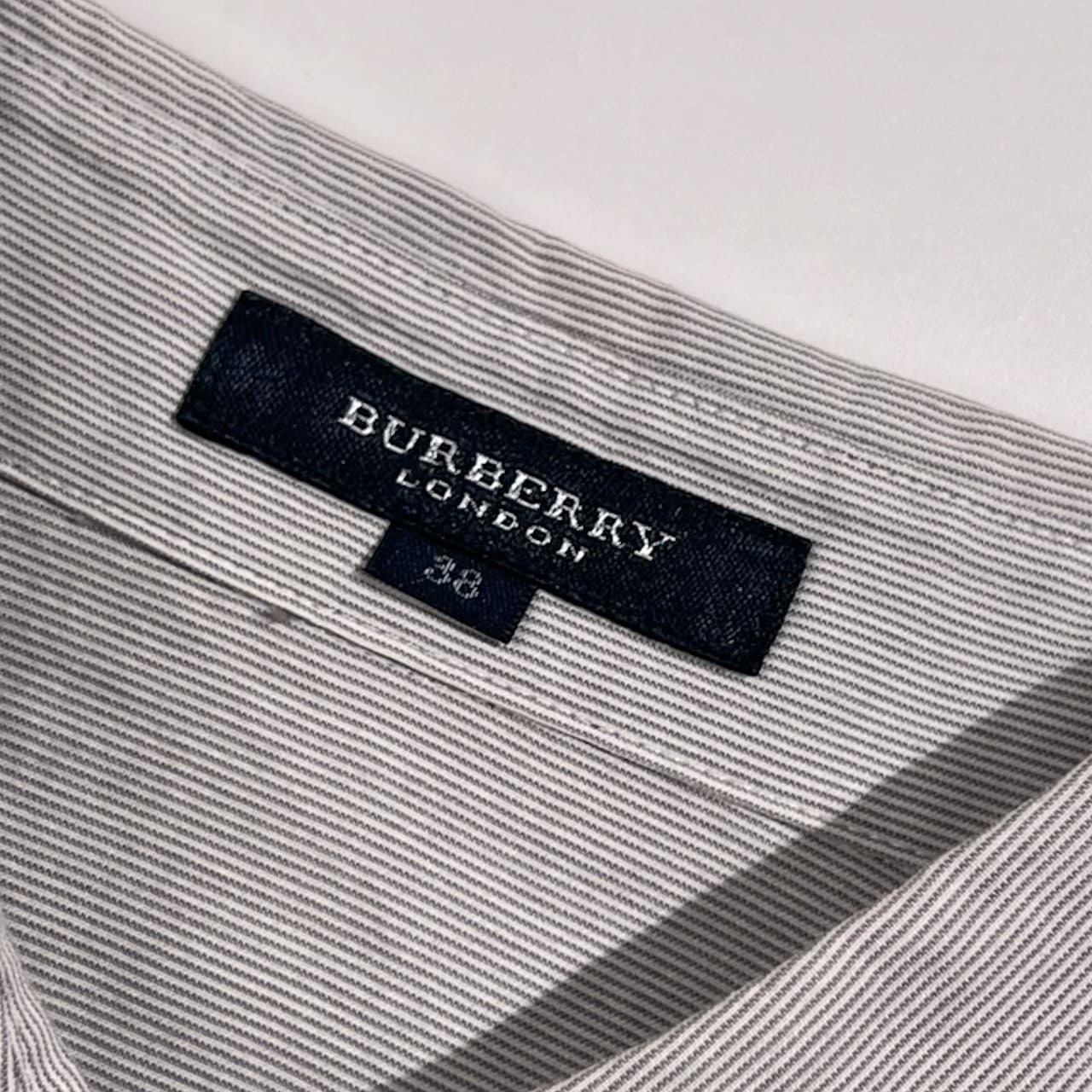 BURBERRY LONDON バーバリーロンドン ストライプ柄 七分袖 シャツ サイズ 38 /グレー系 レディース 三陽商会