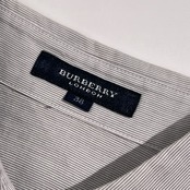 BURBERRY LONDON バーバリーロンドン ストライプ柄 七分袖 シャツ サイズ 38 /グレー系 レディース 三陽商会