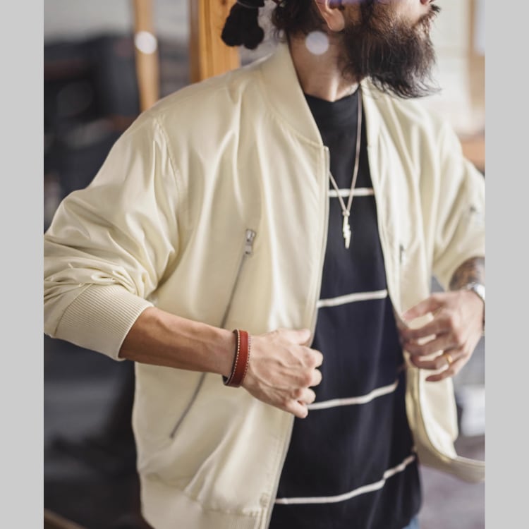 スタンドカラー ボンバージャケット G00102