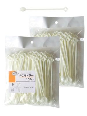 【在庫のみ】ストリックスデザイン マドラー 使い捨て 200本 (100本×2個セット) 13cm アイボリー 市場 コーヒー 紅茶 おしゃれ オフィス 業務用 大容量 DR-304