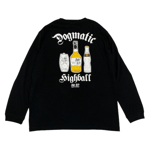 【 DG111 】Dogmatic Highball  LONG SLEEVE T-SHIRT black