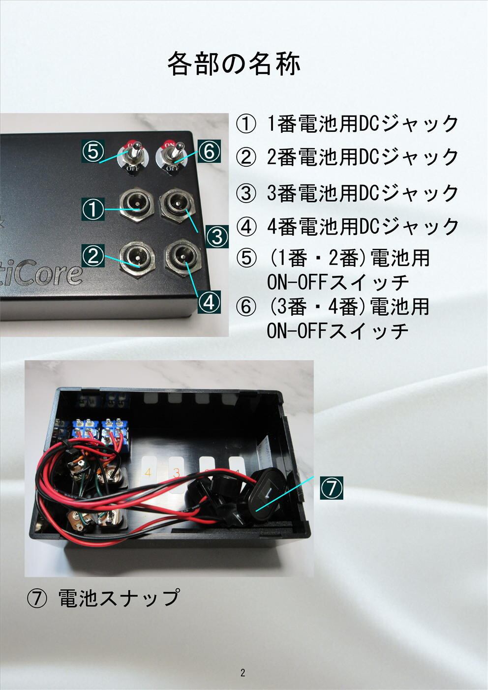 NoctiCore4P (9V電池パワーサプライ) | HF GUITAR EFFECT