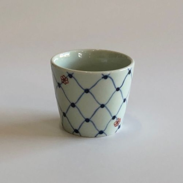有田焼和食器　こてつ蕎麦猪口(大) 【網小花】