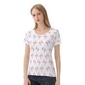 Women's All-Over Print T shirt White 4285