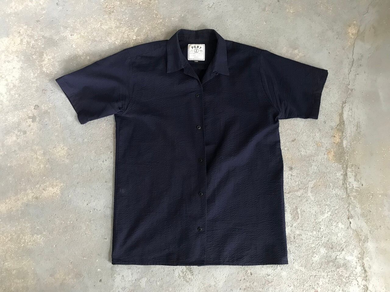PORT LONGBEACH seersucker shirt MADE IN USA