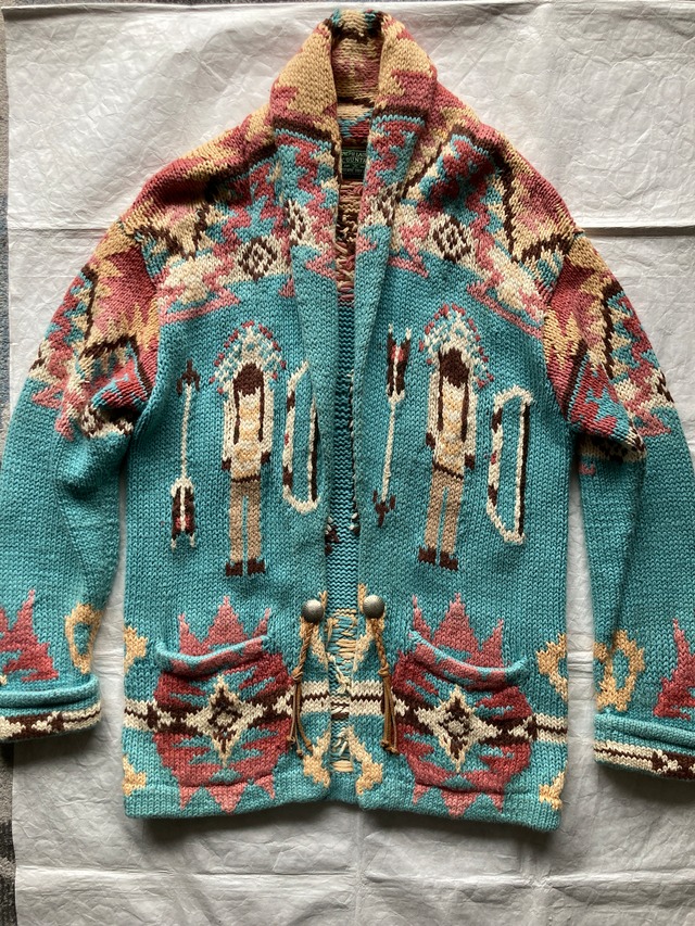 Ralph Lauren ラルフローレン ハンドニット 80s〜90s ポロカントリー ネイティブ柄 コンチョ ヴィンテージ古着