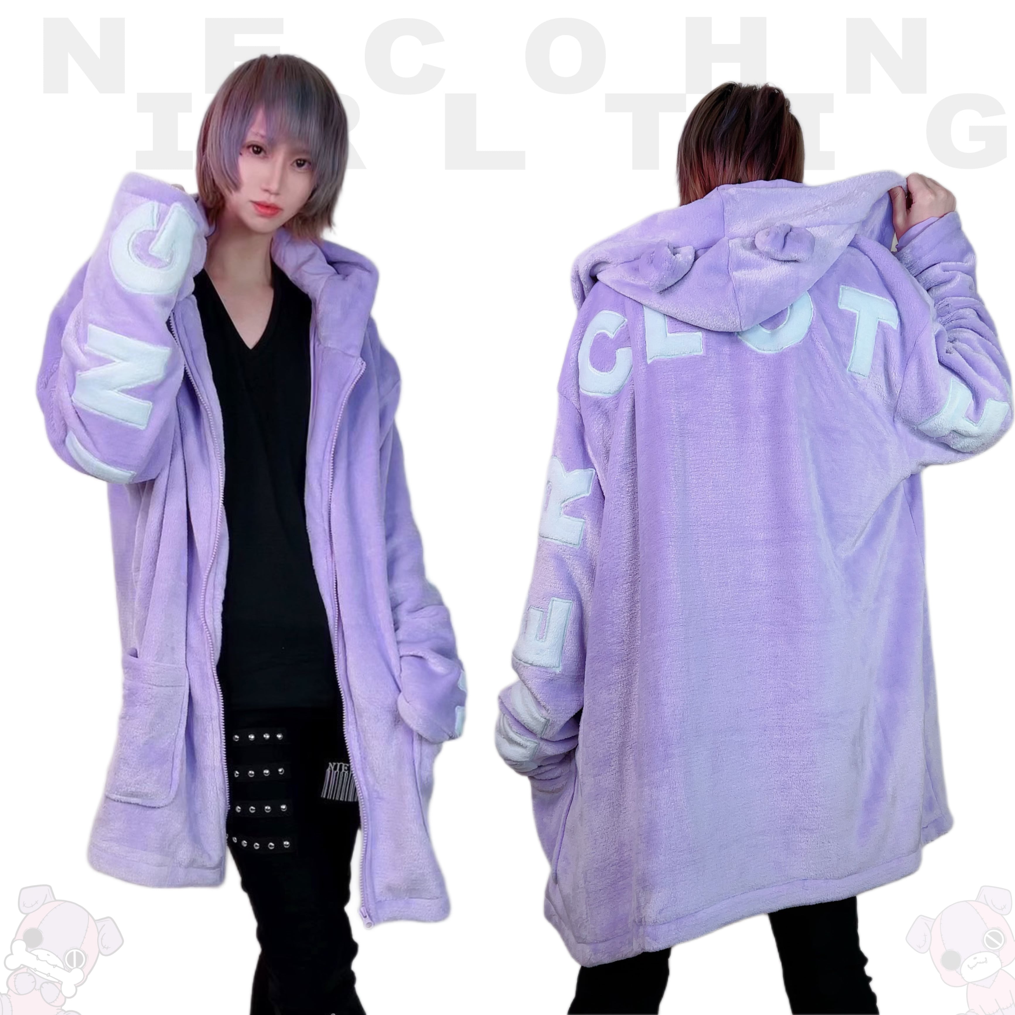 NieR 超ふわもこ PASTEL COLOR ZIP OUTER《犬耳付き》
