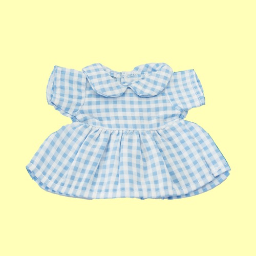 Dolly check one-piece Blue