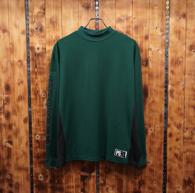 90s polosport ralphlauren サイクリング メッシュ 長袖 Tシャツ M/ポロスポーツ ラルフローレン グリーン 緑 psrl