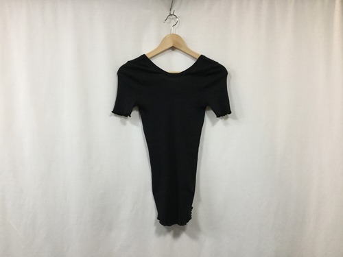 HAKUJI “ Cotton/Linen 2way Rib S/S C/S “ BLACK