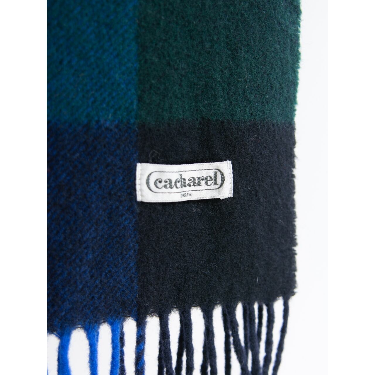 【cacharel】Wool Check Scarf(キャシャレル ウールチェックマフラー)