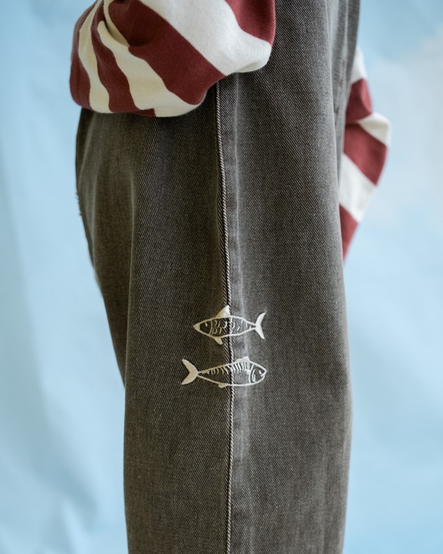 《即納》GROWN/ Fishy Business Denim Jumpsuit - Ash