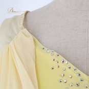 社交ダンス 衣装 スタンダードドレス ワンピース ドレス スタンダード 黄色 光沢 フロート レース デモ パーティドレス 発表会 無地 イエロー系 パーティー ダンス ステージ用 ドレスアップ おしゃれ かわいい 高級感 ふわふわ 華やか 軽量 コスチューム 発表会用 柔らかい シルエット 女性用