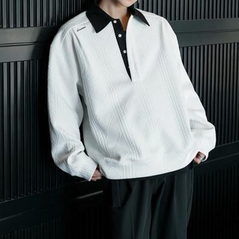 バイカラーボタンカットソー C10258