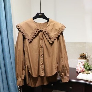 スカラップレース衿ブラウス　AJ1079-7005