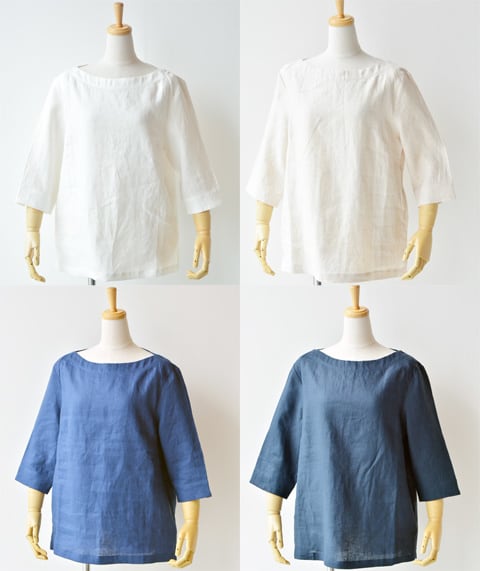 SWARM(スワーム)リネンボートネックブラウス(NS-44049)全5色