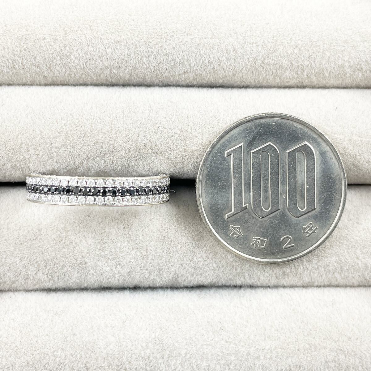 Pt900 天然サファイア 0.63ct 天然ダイヤモンド 0.46ct リング