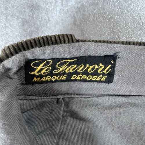 40s Le Favori フレンチワーク 太畝コーデュロイ パンツ w32 詳細写真2