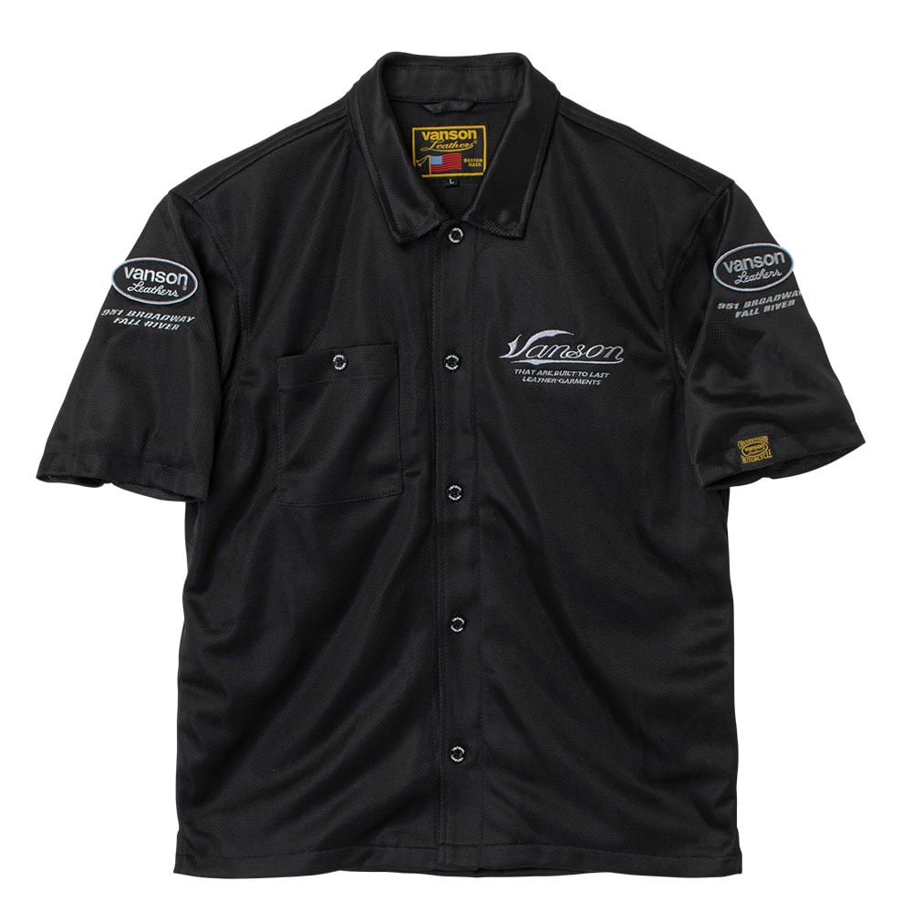 TVS2605S メッシュワークシャツ | vansonleathers