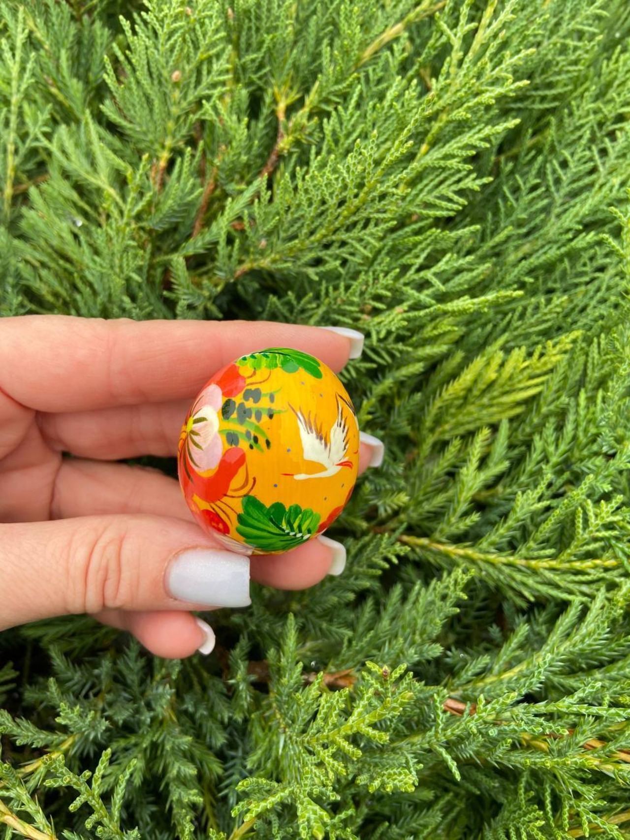 ペトリキウカ塗りのイースター・エッグ 4cm　ホメンコ作 - 5