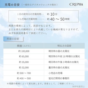 【即納】CREPHA クレファ 充電器 ソーラー腕時計用 USBコード付き BSC-4162-BK メール便送料無料