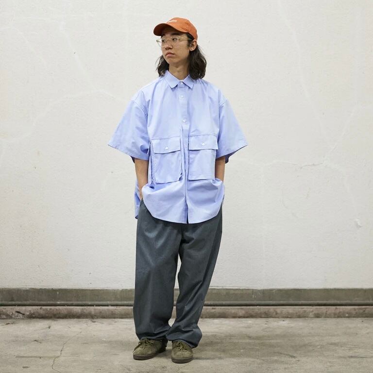 FreshService FLAP POCKET S/S SHIRT ブルー