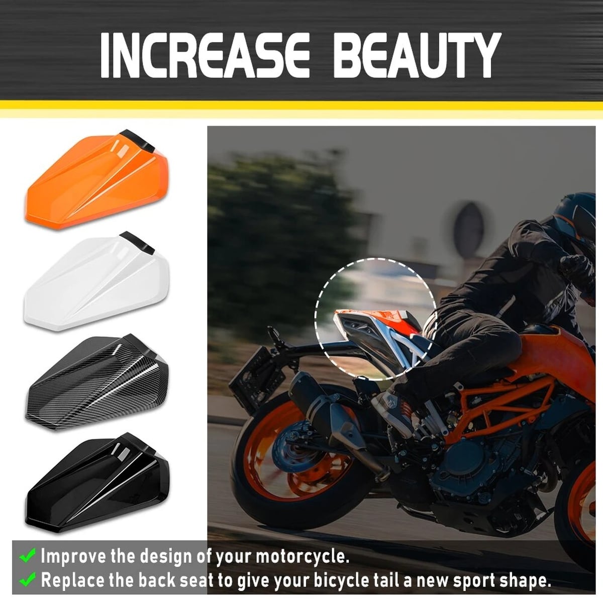 シングルシートカウル KTM Duke 125 250 390 カバー タンデム 4カラー 