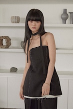 DU250503 linen like layered bare tunic【残り3点】