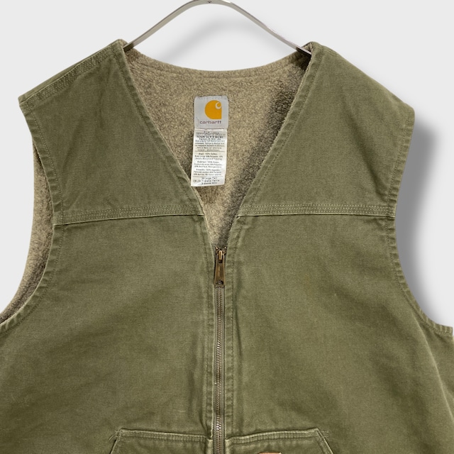 carhartt カーハート ダックベスト V26 カーキ ボアライナー XL