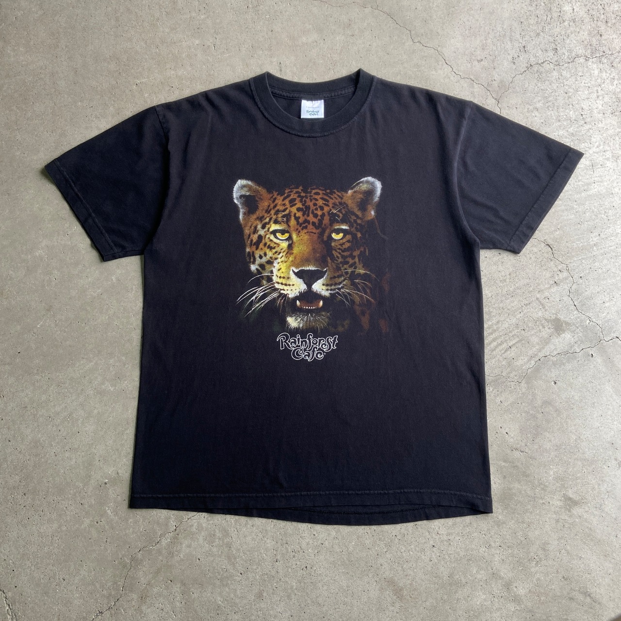 Rainforest Cafe 豹 ヒョウ アニマルプリントTシャツ メンズXL相当 