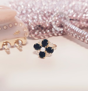 luster blossom ring◇black◇