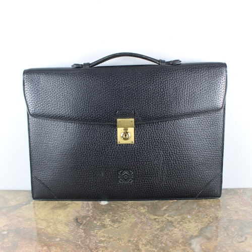 .LOEWE ANAGRAM PATTERNED EMBOSSED LEATHER BUSINESS BAG MADE IN SPAIN/ロエベアナグラム型押しレザービジネスバッグ 2000000045337