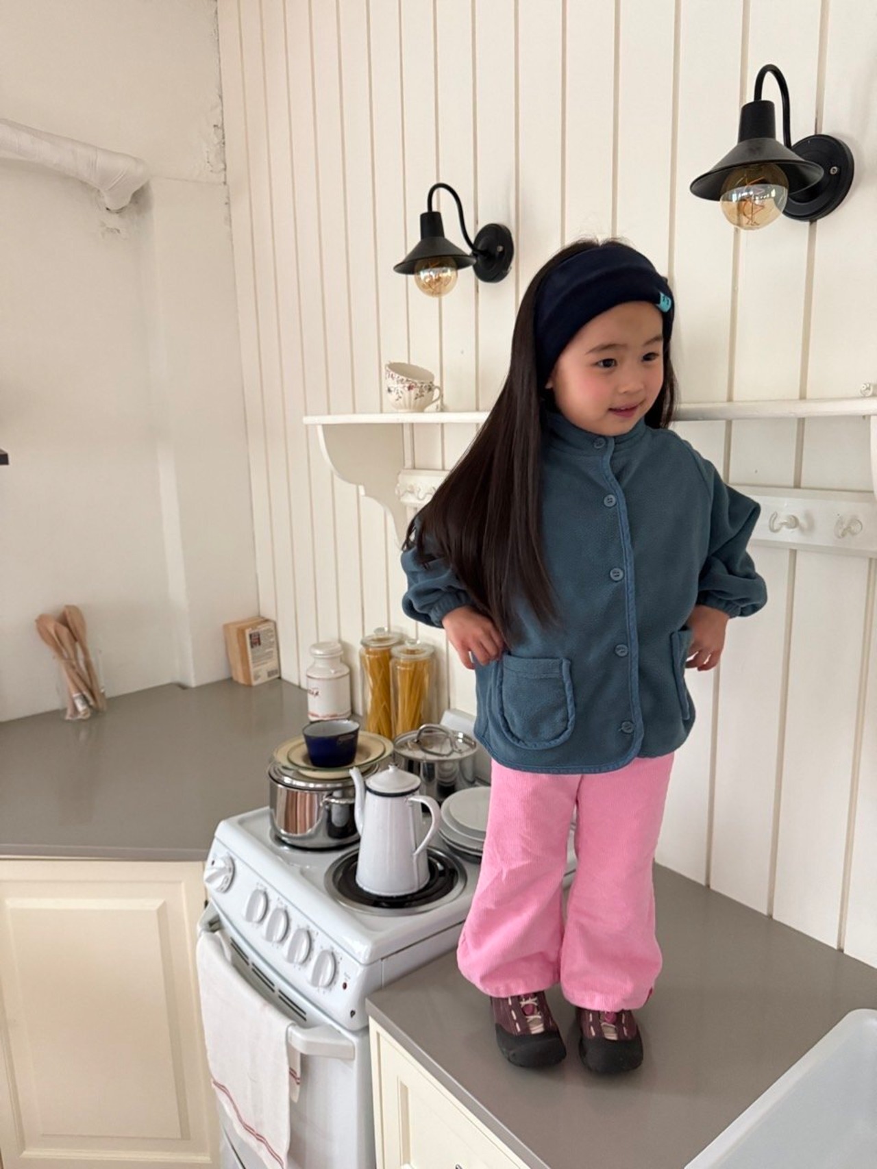 Apfel［取寄］scon button fleece jacket 26winter