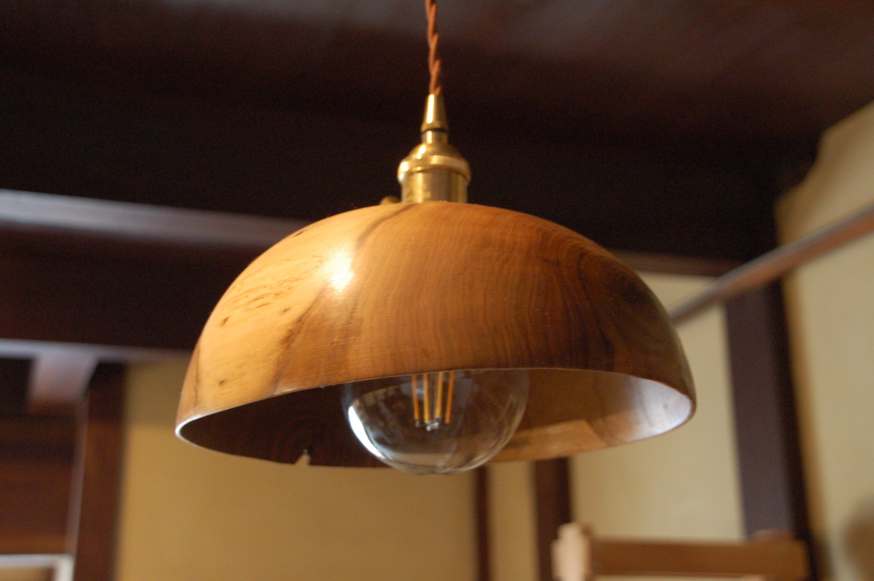 ペンダントライト／真鍮✕サクラ | 木音工房