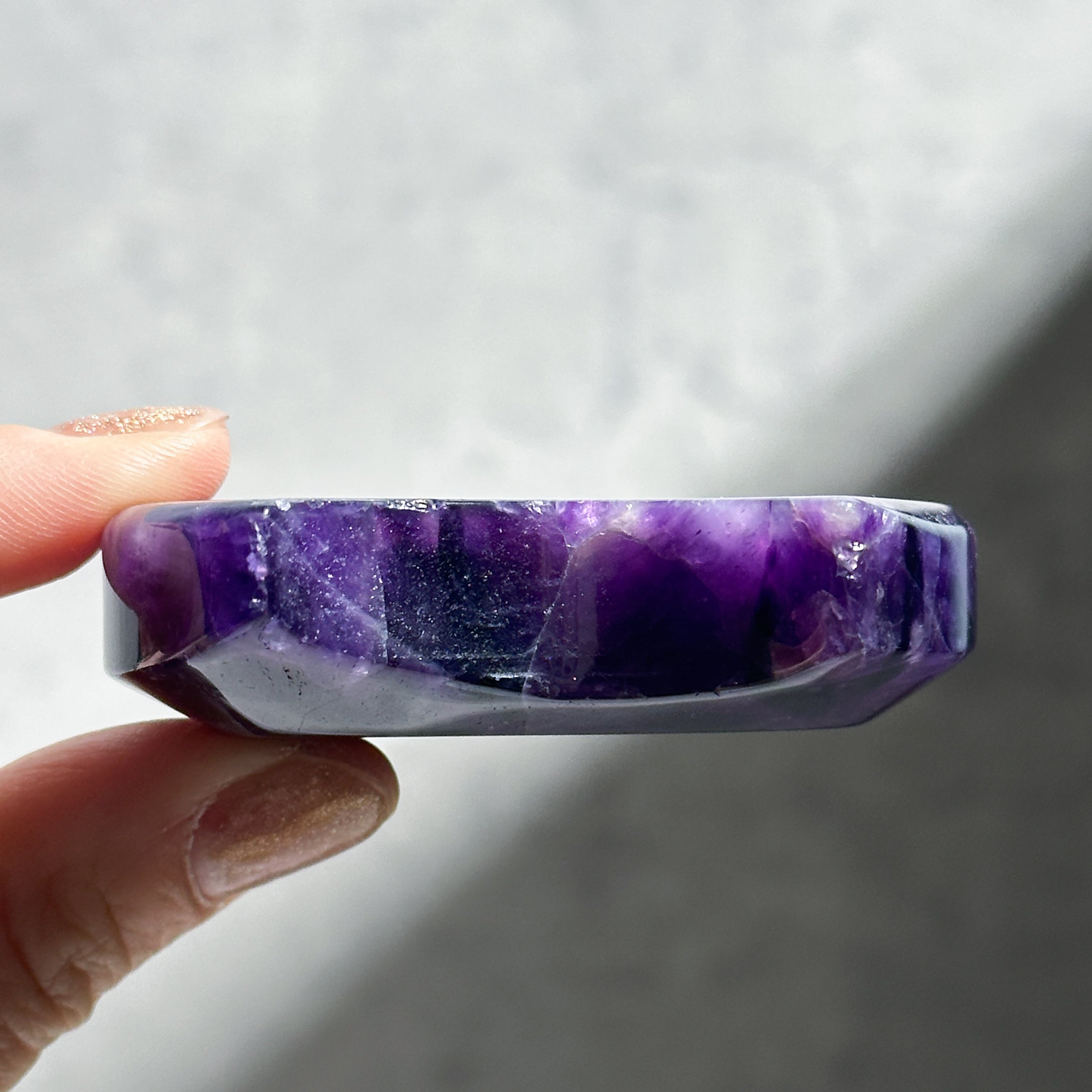 ドリームアメジスト月型のうつわ03◇ Dream Amethyst ◇天然石・鉱物